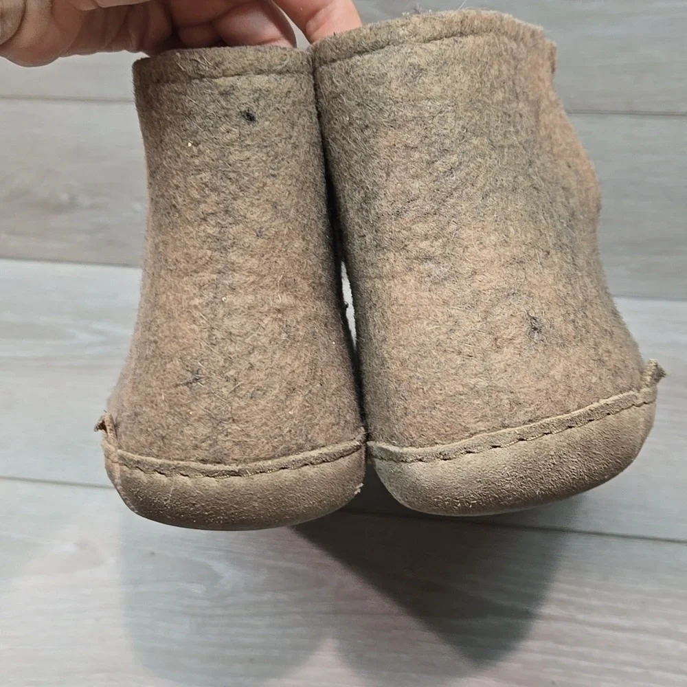 Glerups Mens Ankle Cut Out Side Cozy Wool Winter Shoes Boots Sz 46/12